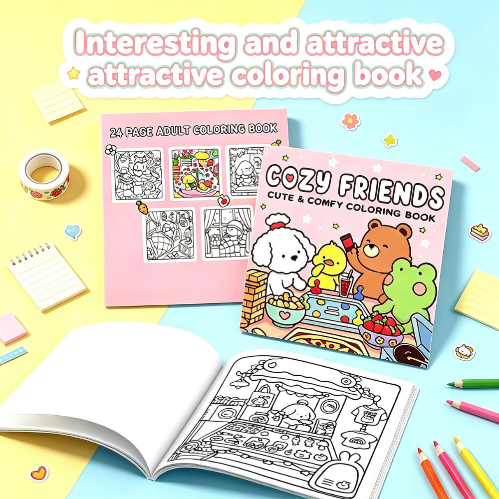 Adult Coloring Book Stress Relief - HOT SALE CUTE&COMFY Coloring Books Cozy