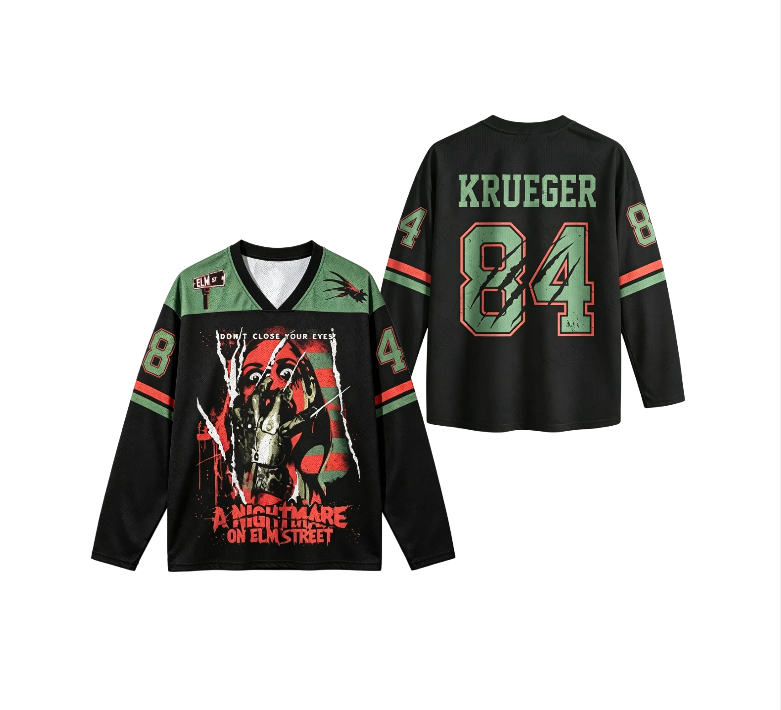 Movies - Retro V-neck Halloween horror themed long