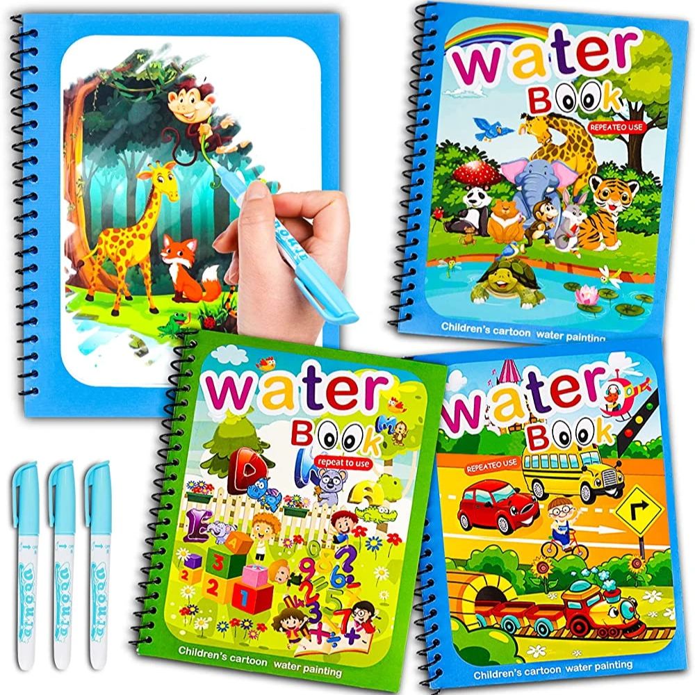 Magical Book Water Drawing Mon - Reusable Water Magic Coloring Book review and price