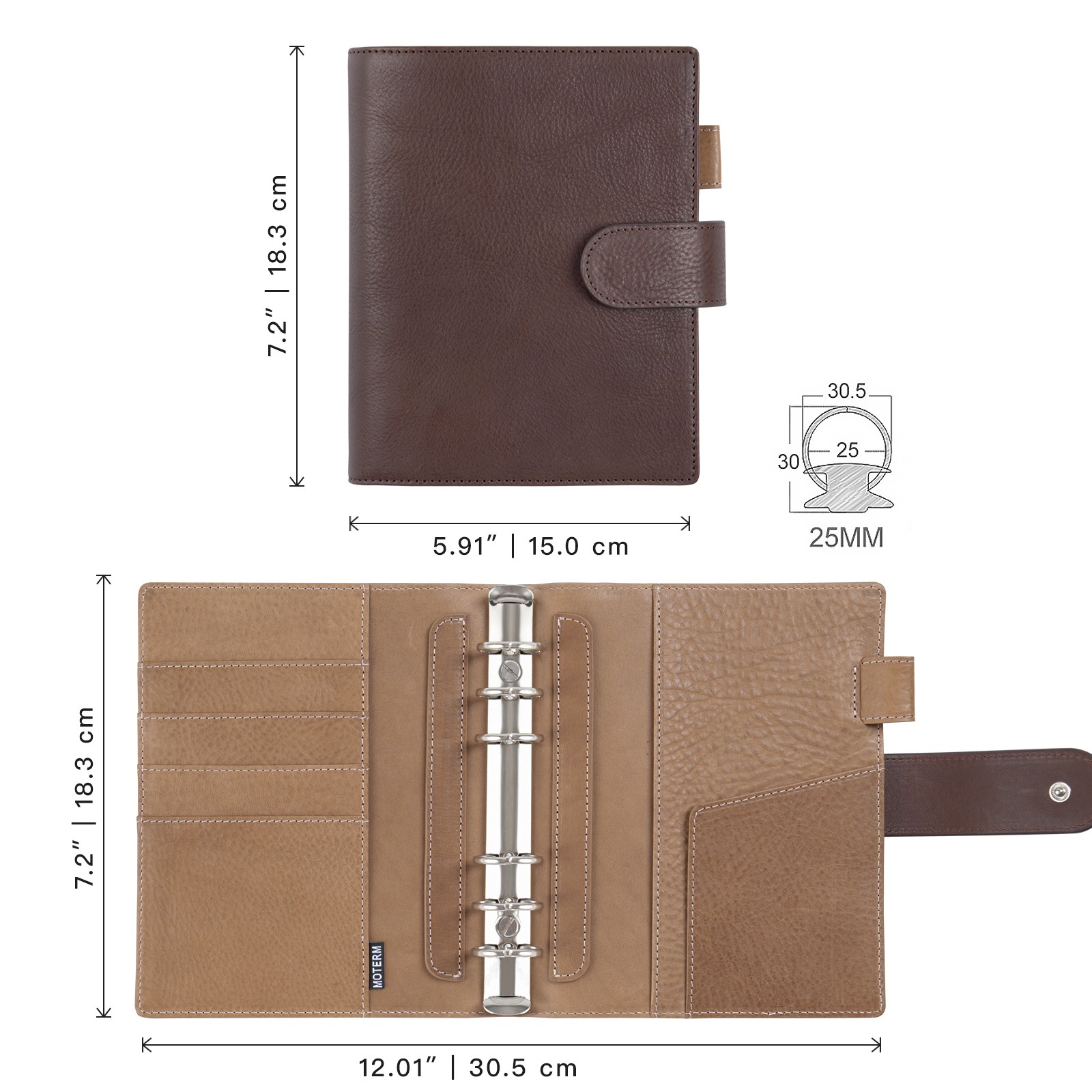 Moterm Franklin Covey Compact  - Vintage Leather Journal Notebook review and price