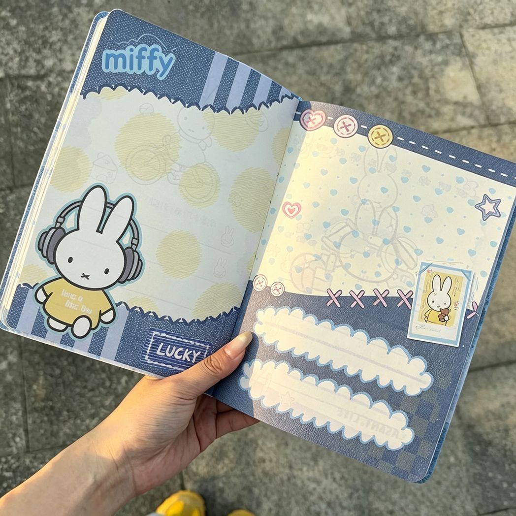 Vintage Denim Miffy Rabbit Lea - Vintage Leather Journal Notebook review and price