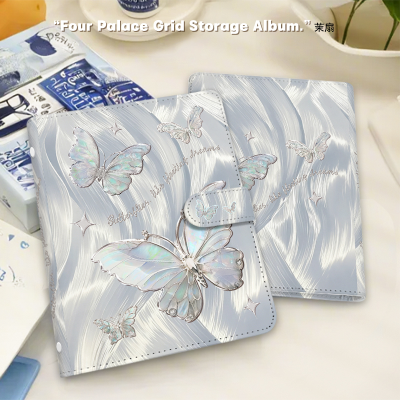 Silver Iridescent Butterfly A5 - Kpop Photo Card Binder 3 Inch review and price
