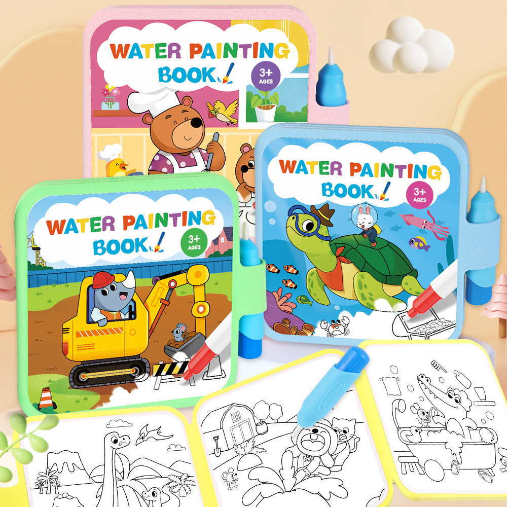 Magic Water Painting Book Reus - Reusable Water Magic Coloring Book review and price