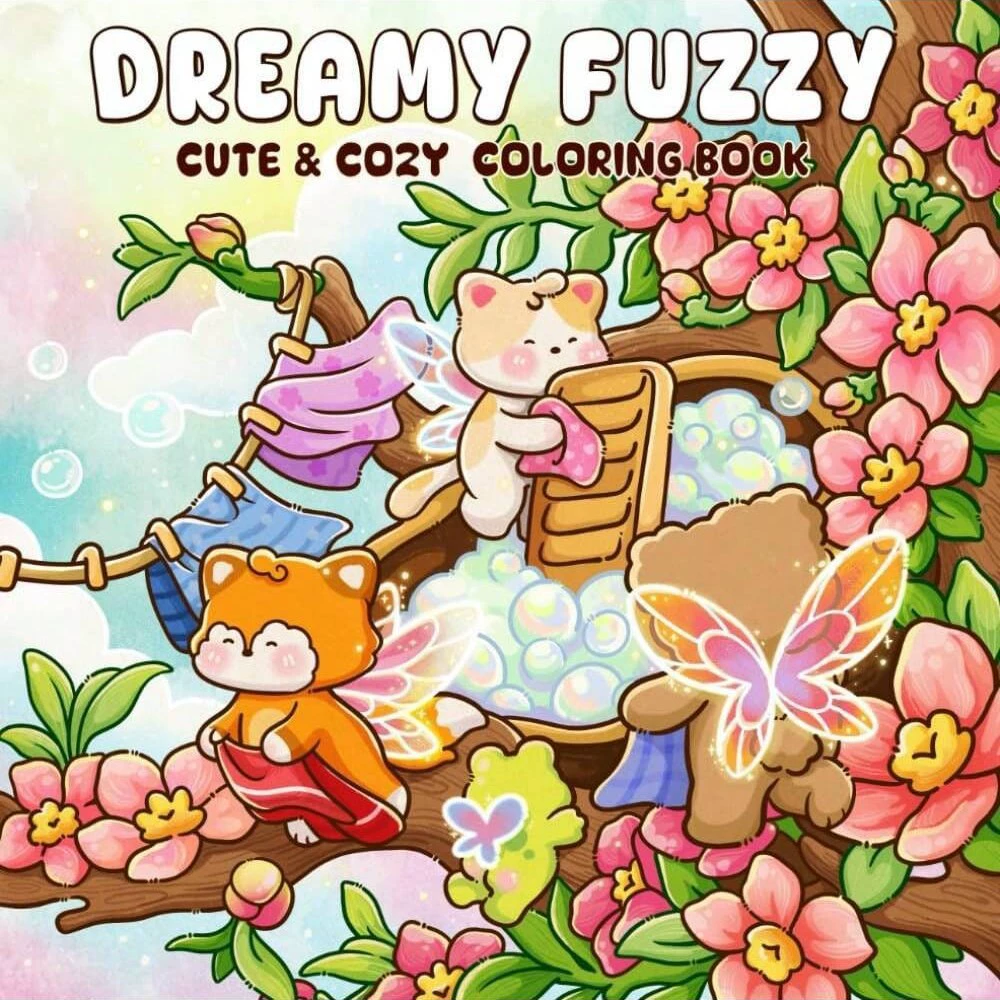 Dreamy Fuzzy Cute & Cozy Color - Adult Coloring Book Stress Relief review and price